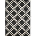 thumbnail image 2 of Unique Loom 3116194 7 x 10 ft. Detroit Trellis Rectangular Rug, Black, 2 of 5