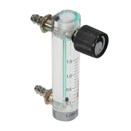 YIGSECU Oxygen Air Meter 0-1.5LPM / Flowmeter with Metal Connector for Oxygen Air Conectrator Industrial Situations