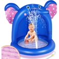 thumbnail image 1 of Popolic Inflatable Baby Pool, Elephant Baby Splash Pool with Canopy Extra Soft Bubble Base for Kids Toddlers, Splash Water Fun Summer Blow Up Shade Pool for Outdoor and Indoor, 1 of 7