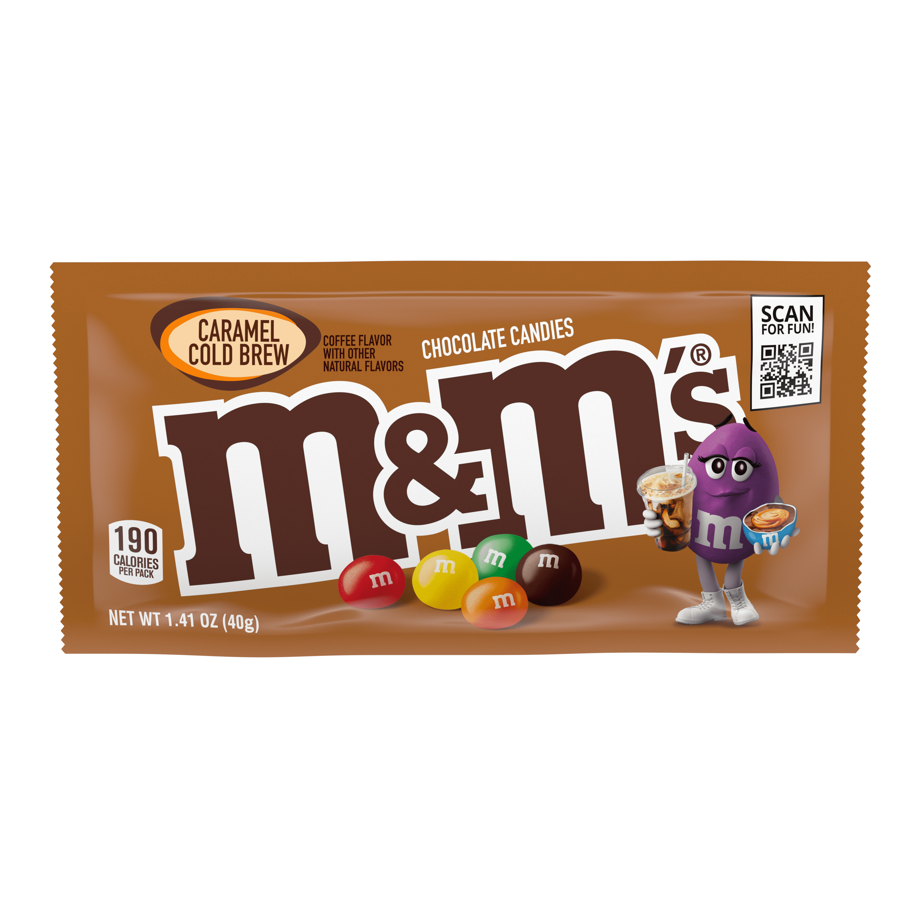 2) M&M'S Coffee Nut Peanut Chocolate Candy Sharing Size 2.83oz