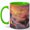 Green, variant on Floating Island Sunset 11oz Ceramic Mug, Fantasy Sky Coffee Cup