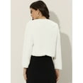 thumbnail image 3 of DARING DIVA Women's Faux Fur Cropped Open Front Jacket Bolero Coat L White, 3 of 6