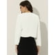 thumbnail image 3 of Chaqueta recortada Allegra K abrigo invierno Bolero piel sintética blanco XL, 3 of 6