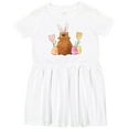 thumbnail image 3 of Inktastic Easter Capybara with Eggs and Flowers Girls Toddler Dress, 3 of 5