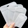 thumbnail image 4 of 50pcs Thicken Resealable Ziplock OPP Bags Laser Iridescent Bag Clear Storage Bag White Bag with Hang Hole for DIY Jewelry Making Rainbow Aluminum 6x13cm(IN5x10cm), 4 of 6