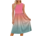 thumbnail image 3 of TaTaai Summer Floral Print Sundress for Women - Sleeveless Casual Dress with Pockets, Soft Cotton Round Neck Loose Fit Short Dress Gift, 3 of 7