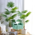 thumbnail image 4 of 1pcs Lifelike Artificial Palm Plants with Large Green Leaves - Realistic Indoor/Outdoor Decor for Weddings, Hotels, Gardens, and Seasonal Events, 4 of 6