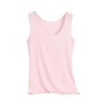 thumbnail image 2 of 3 Pack Built-in Bra Cami Tank Tops for Women Comfy Summer Pajamas Padded Sleepwear Yoga Workout Undershirt, 2 of 4