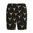 thumbnail image 4 of Naloa Cow Skulls Men's Short Pajama Pants, Lounge Comfort Shorts with Elasticized Waistband and Side Pockets - 4X-Large, 4 of 9