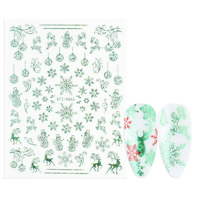 Christmas Nail Sticker DIY Fashion Snowflake Nail Decal Adhesive Nail Decal