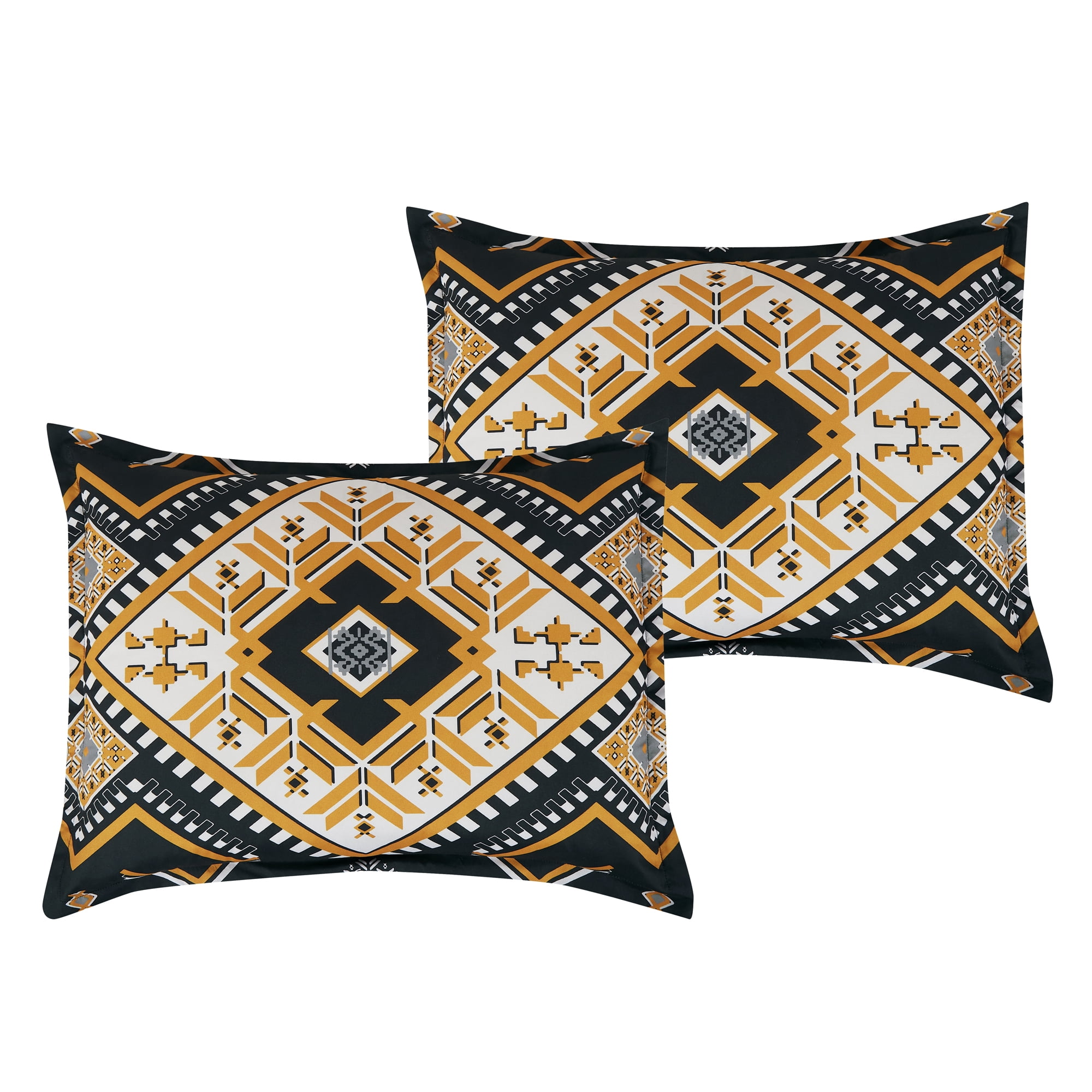 EvJK 6-Piece Comforter Set – Print Pattern Soft & Cozy Comforter with Matching Shams and Decorative Cushions, Queen