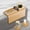 Bamboo, variant on Black Foldable Sofa Armrest TV Tray Table with 2 Cork Coasters