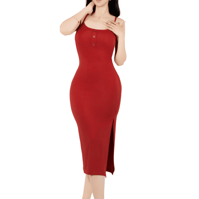 Vestido De Mujer Midi Casual Stretch Para Diario Y Salida