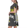 thumbnail image 2 of Disketp Cute Dinosaur para Vestido de Manga Corta para Mujeres, Vestidos de Verano para Mujeres, Casual y Holgado para la Playa, 2 of 6