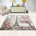 thumbnail image 3 of SKYSONIC Lightweight Soft Area Rugs Oil Painting Street View of Paris Floor Mat for Kids Playing Room Hardwood Floor Living Room 80x58 inchNursery Rugs, 3 of 6