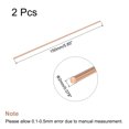 thumbnail image 2 of Uxcell 2mm Dia. 150mm Length Solid Copper Round Rod Lathe Bar Stock for DIY Craft 2pack, 2 of 4