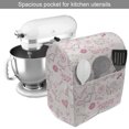 thumbnail image 2 of Love Stand Mixer Cover, Hand Drawn Style Romantic Kissing Birds Eros Flower Dragonfly Cat, Kitchen Appliance Organizer Bag Cover with Pockets, 5 Quarts, Pale Coral Pink Brown, by Ambesonne, 2 of 4
