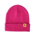 thumbnail image 2 of Eltusu Toddler Girls Beanies, Fashion Soft Stretch Warm Winter Hats Hot Pink Size 1-4 T, 2 of 3