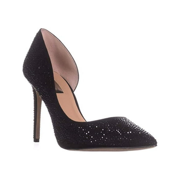 Black Rhinestone Pumps