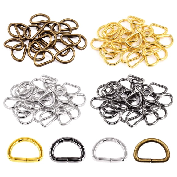 [ Hebillas Dulces 3/4" 120 Piezas Anillos D Metálicos en 4 Colores ]
