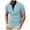 Blue, variant on Caqnni Mens Linen Henley Shirts Short Sleeve Yoga Summer Beach Casual Henleys T-Shirt (Black,S)