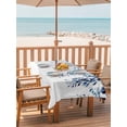 thumbnail image 2 of Outdoor Tablecloth with Umbrella Hole for Patio/Picnic/Party/Camping, Blue Eucalyptus Waterproof Table Cloth Rectangle Table Cover Washable, Weeping Botanical Leaf Watercolor (54"x 80"), 2 of 8