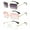 C4 transparent +C5 tangerine +C6 double gray, variant on 3 Pairs Rimless Rectangle Sunglasses Tinted Frameless Eyewear Vintage Transparent Rectangle Y2K Glasses for Women Men - C4 transparent +C5 tangerine +C6 double gray