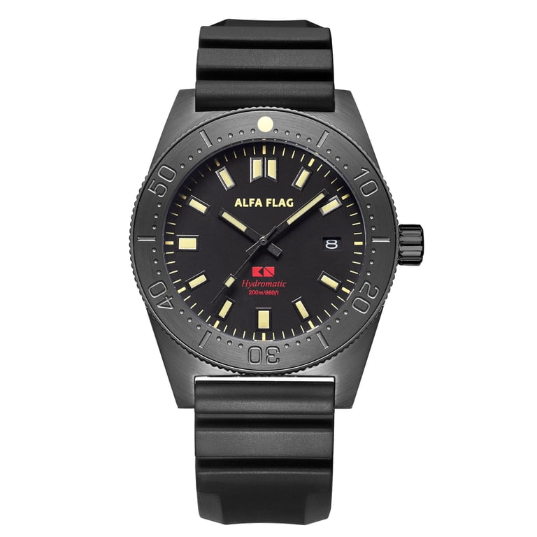 ALFA FLAG Hydromatic 200m/660ft Diver Watch Professional Automatic
