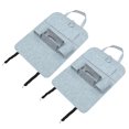 thumbnail image 1 of OULII 2Pcs Light Grey Felt Decorative Car Seat Storage Bags for Back Seat Organizer 21.7X15.7in, 1 of 8