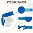 thumbnail image 3 of Uxcell Cintas para la cabeza diadema ninja karate diadema ajustable para deportes color azul profundo, 3 of 7