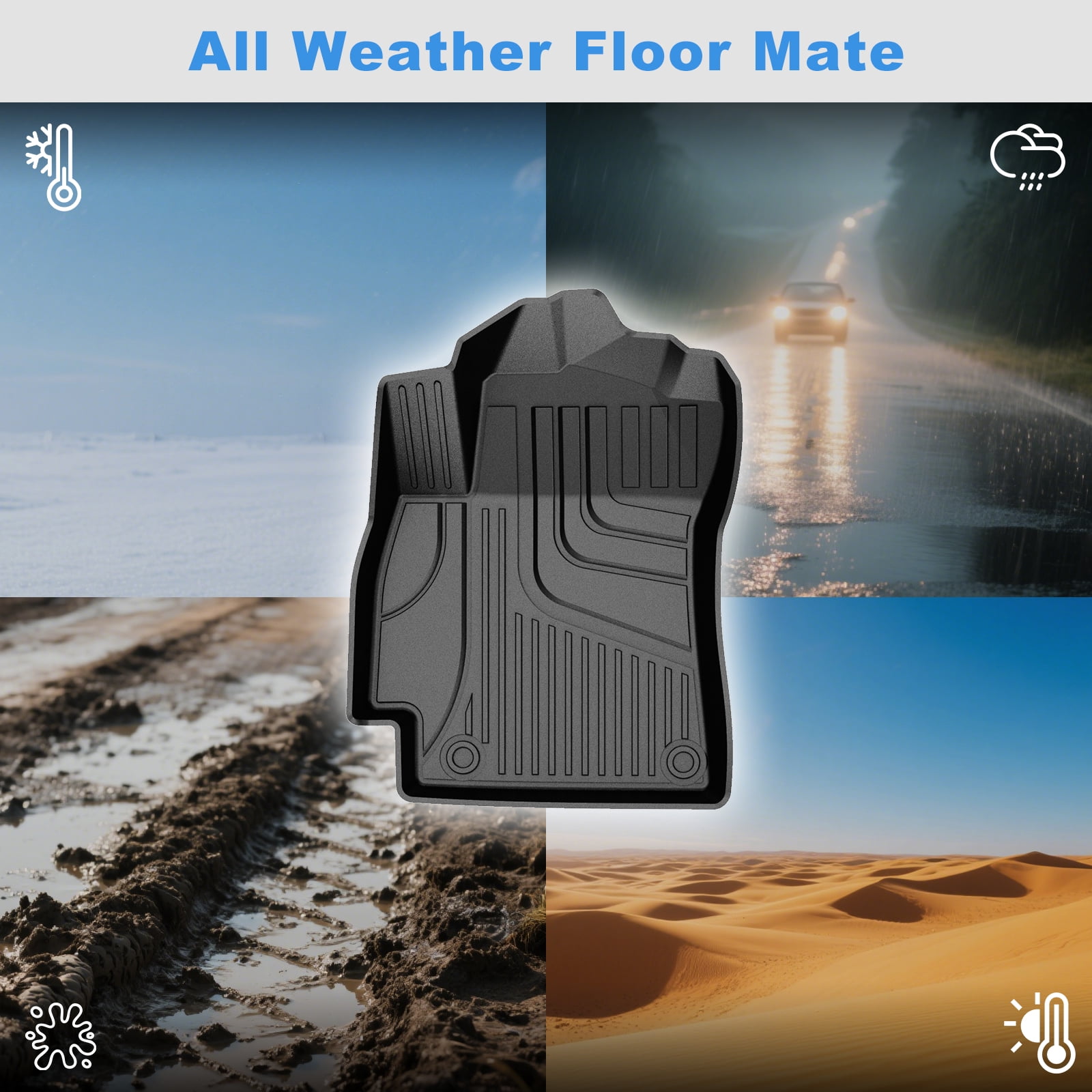 AOMSAZTO Floor Mats & Cargo Mats Fit for Jeep Renegade 2015-2023 - 1st & 2nd Row All Weather Protection Automotive Floor Liners &Trunk Mat ,Custom Fit Car Accessories