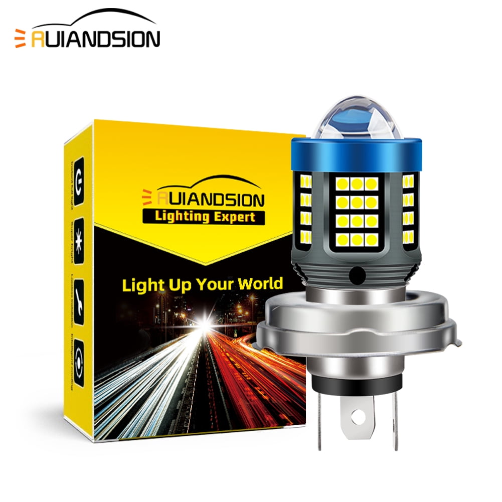 Ruiandsion P45T LED Motorcycle Headlight Bulb 1280V, Adjustable High