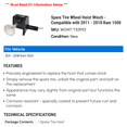 thumbnail image 2 of Spare Tire Wheel Hoist Winch - Compatible with 2011 - 2018 Ram 1500 2012 2013 2014 2015 2016 2017, 2 of 2