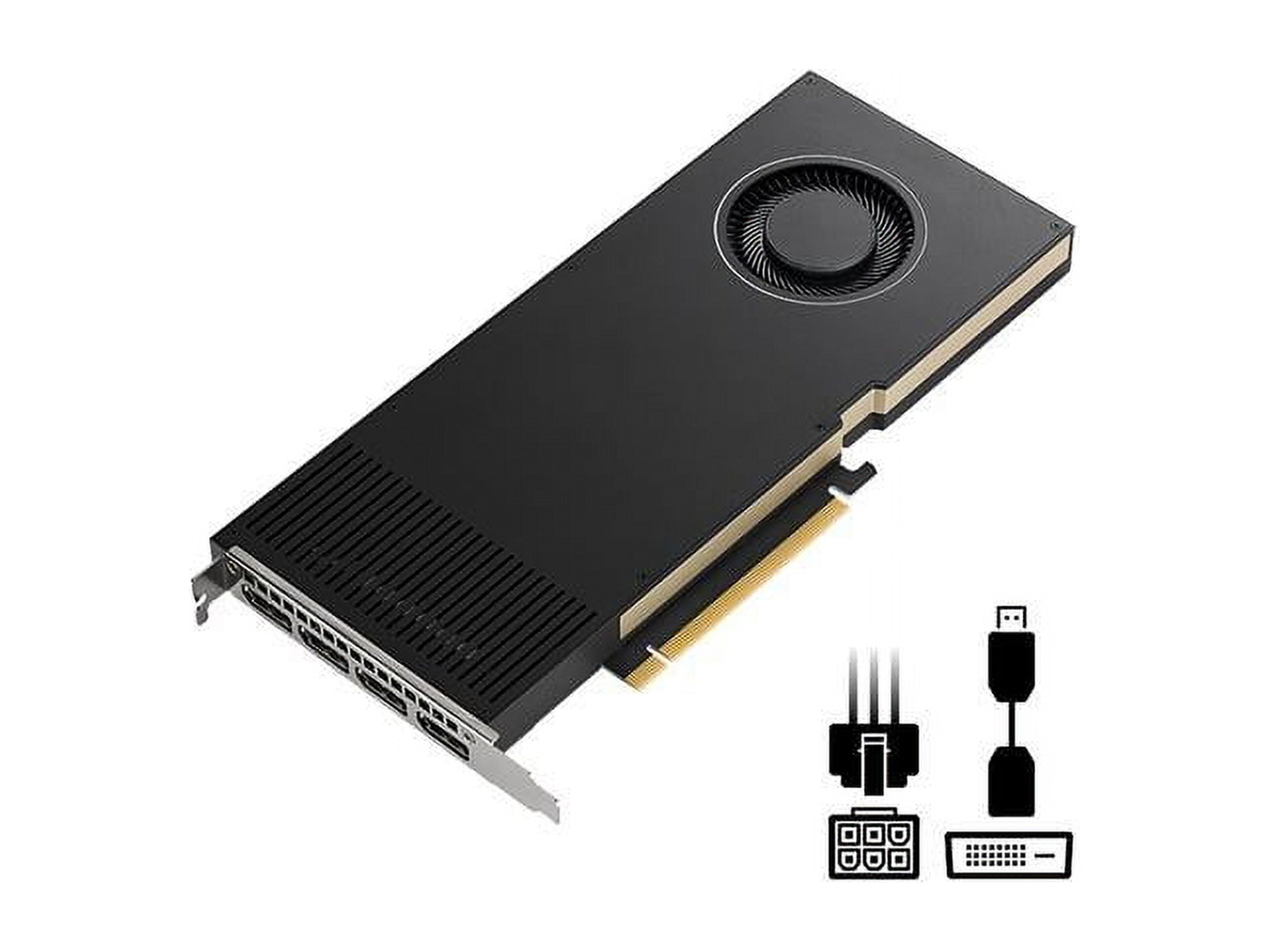 PNY NVIDIA Quadro RTX A4000 Graphic Card - 16 GB GDDR6 - 7680 x 4320 - 735 MHz Core - 1.56 GHz Boost Clock - 256 bit Bus Width - PCI Express 4.0 x16 - DisplayPort - 4 x DisplayPort