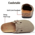 thumbnail image 4 of Northblanc Clogs for Women Soft Cork Footbed Suede Leather Mules Comfort Potato Shoes with Arch Support, 4 of 8
