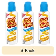 (3 pack) EASY CHEESE American Cheese Snack, 8 oz