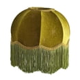 thumbnail image 1 of Mornei European Style Fringe Table Lamp Shade Velvet Lighting Cover for Bedroom Bedside Style B, 1 of 8