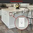thumbnail image 3 of ENERLITES 1.406" Hole Single Receptacle Outlet Wall Plate, Size 1-Gang 4.50" x 2.76", Polycarbonate Thermoplastic, 8851-W, White, 3 of 5
