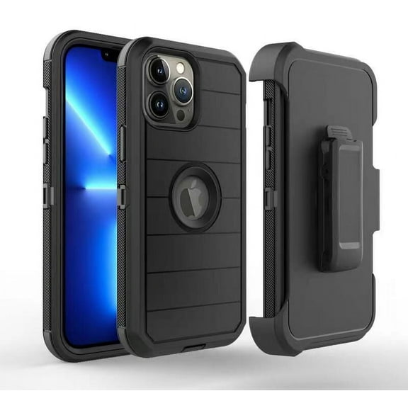 Cover for Apple iPhone 11 Pro Max (6.5") Combo 3in1 Holster Heavy Duty Rugged with Swivel Belt Clip and Kickstand Phone Case Fit iPhone 11 Pro Max [ Black ]