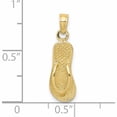 thumbnail image 2 of 10K Yellow Gold Single Flip-Flop Pendant (22 X 7) Made In Peru -Jewelry By Sweet Pea, 2 of 5