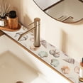 thumbnail image 2 of Yayeee Faucet Mat for Kitchen Sink 30" Diatomite Long Splash Guard Pad, Green Watercolor Seashells, 2 of 7