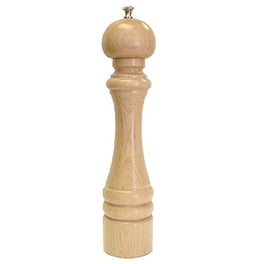 Moulin à Poivre Géant En Bois Noir, 36,5 Cm, état Parfait, Style Artisanal