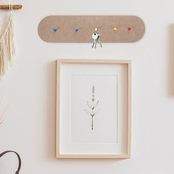 TABLZONE Office Bulletin Board Rectangle Beige 2 Pieces Magnetic Cork Board for Home School Classroom Use