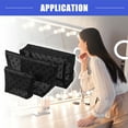 thumbnail image 2 of Vocoste 3 Pcs Heart Shape Print Mesh Makeup Bag Clear Makeup Pouch Mesh Bags with Zipper for Women Black, 2 of 7