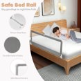 thumbnail image 5 of Topcobe 59 Inch Folding Breathable Baby Bed Rail Guard with Safety Strap, Bed Rails for Toddlers-Gray, 5 of 8