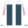 thumbnail image 2 of Kdxio Blue Black Plaid Print Metal Tassel Bookmarks,Perfect Gift for Art Lovers and Bookworms Metal Bookmarks for Women, 2 of 8