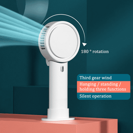 

Protable Handheld Fan Speed Adjustable Electric 180°Rotation Last for 6 Hours for Girls Women Men Indoor Outdoor Travel Upgraded Cooling Fan with Base Desk Fan Battery Operated Tiny USB Rechargeable