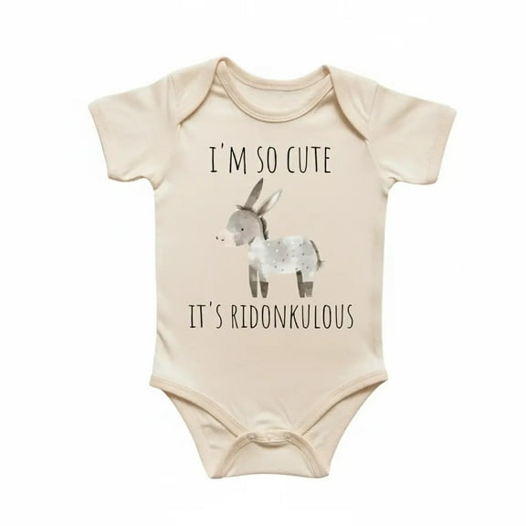 Donkey Horse Newborn Baby Bodysuit