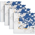 thumbnail image 5 of Coolnut Flower Cloth Napkins Set of 4,Reusable Washable Polyester Dinner Table Napkins for Kitchen,Dining,Restaurant,Party Decoration, 5 of 7