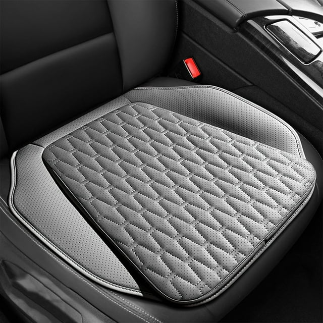 Car Seat Cushion Perforated Leather, Breathable Ventilated Cooling Design, Ergonomic Support Pressure Relief, Durable Wear Resistant Material, Universal Fit All Season Use